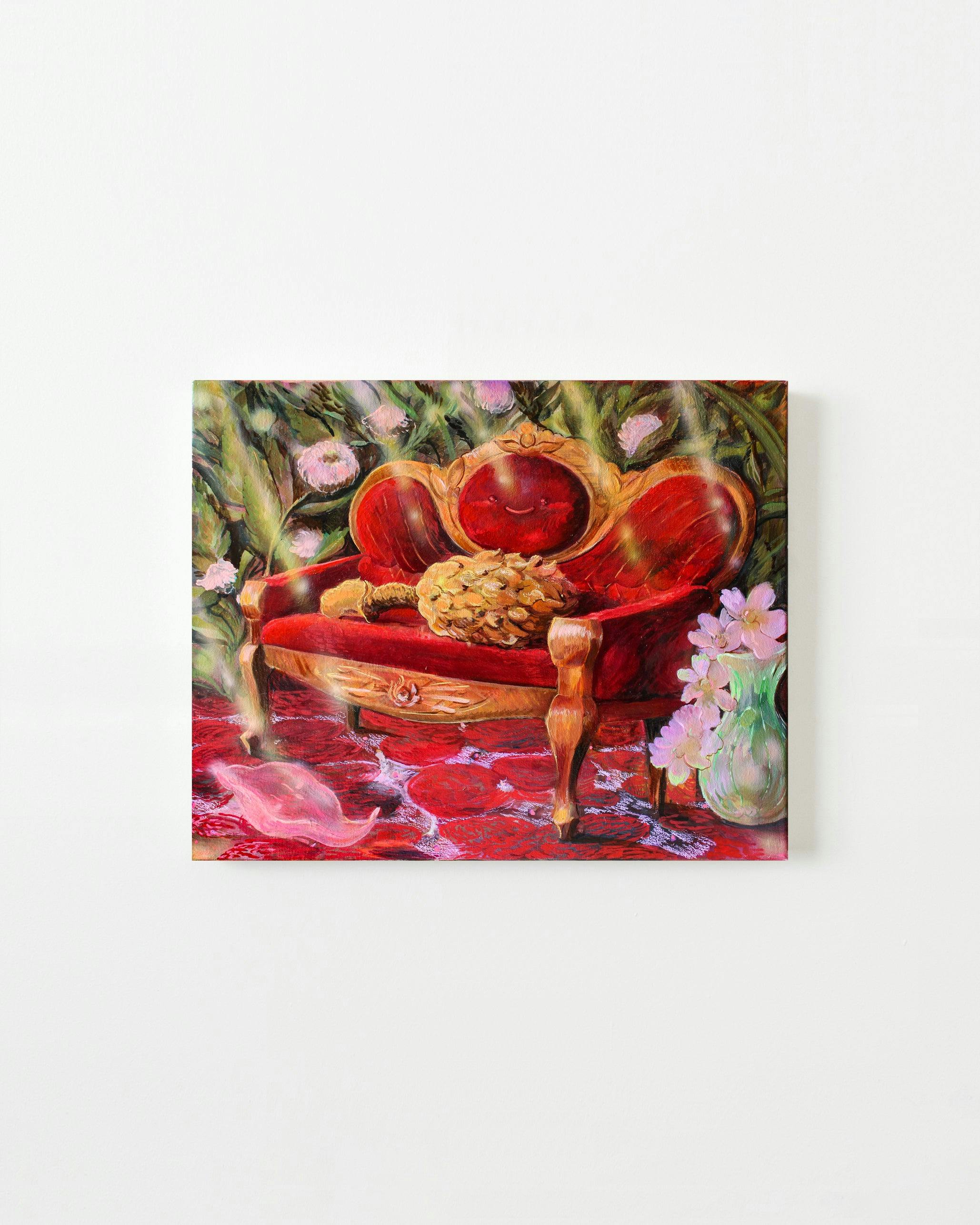 Painting by Nefertiti Jenkins titled "Magnolia Couch".