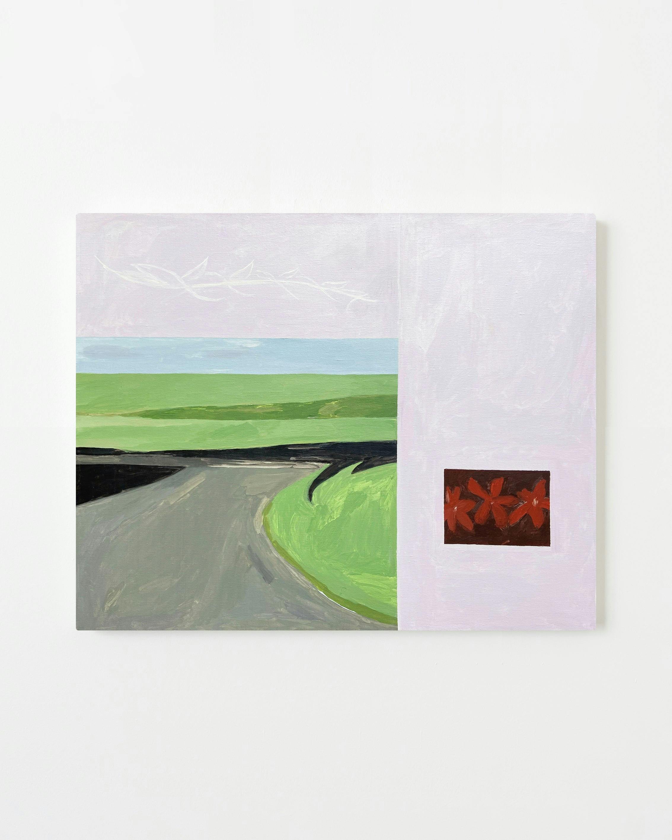 Painting by Alma Charry titled "route+marie anne".