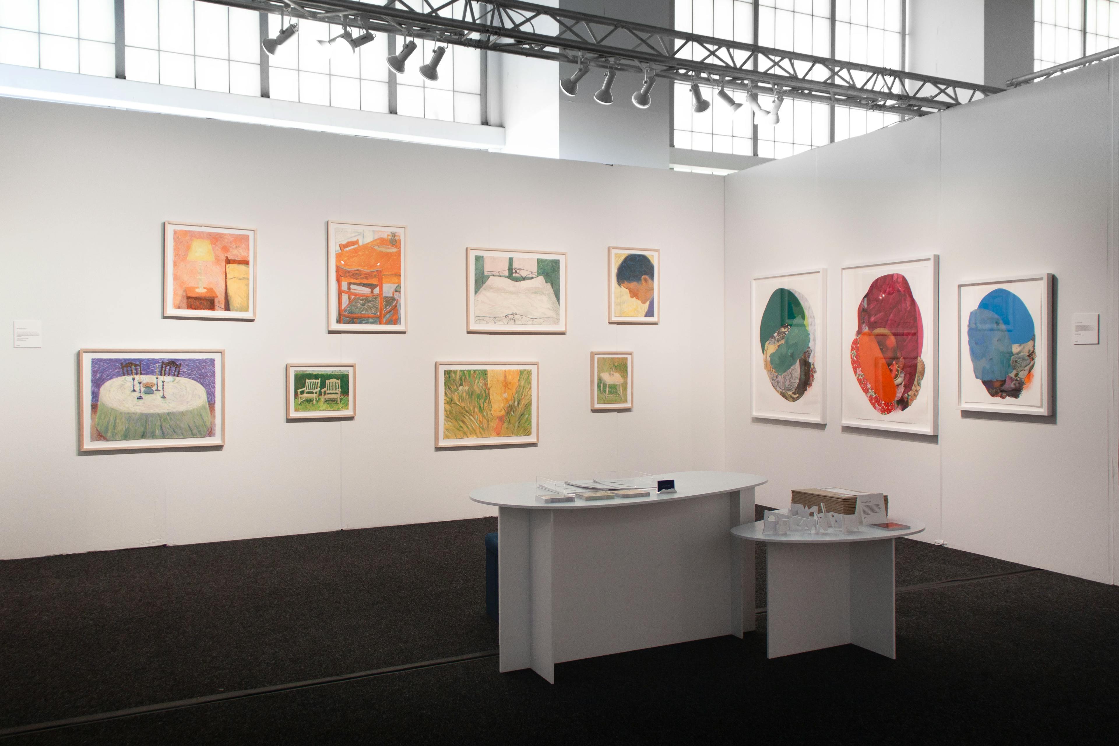 Artwork installed as part of Art on Paper, one of Uprise Art's Art Fairs in New York, NY.