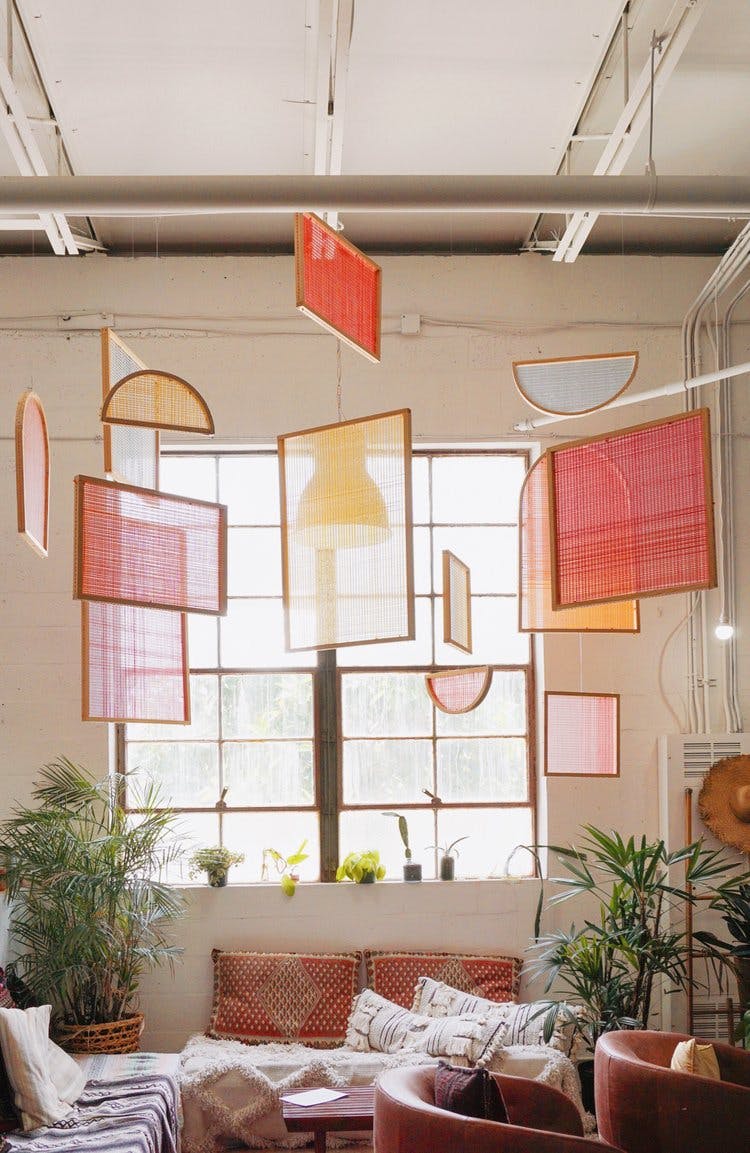 Custom Commission by Hayley Sheldon titled "Site-Specific Series: Suspended Shaped Screens".