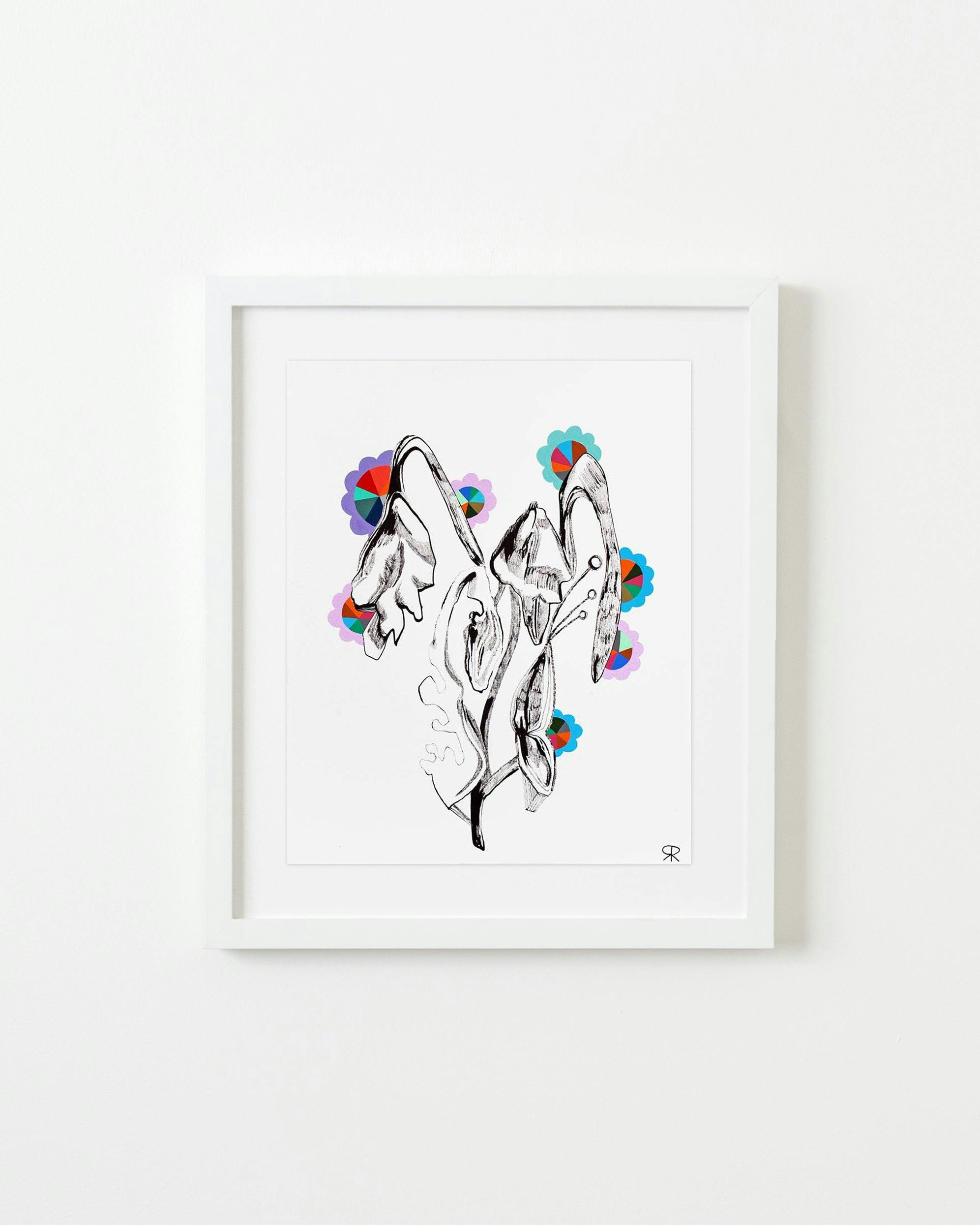 Drawing by Rebeca Raney titled "Flower Drawing #12".