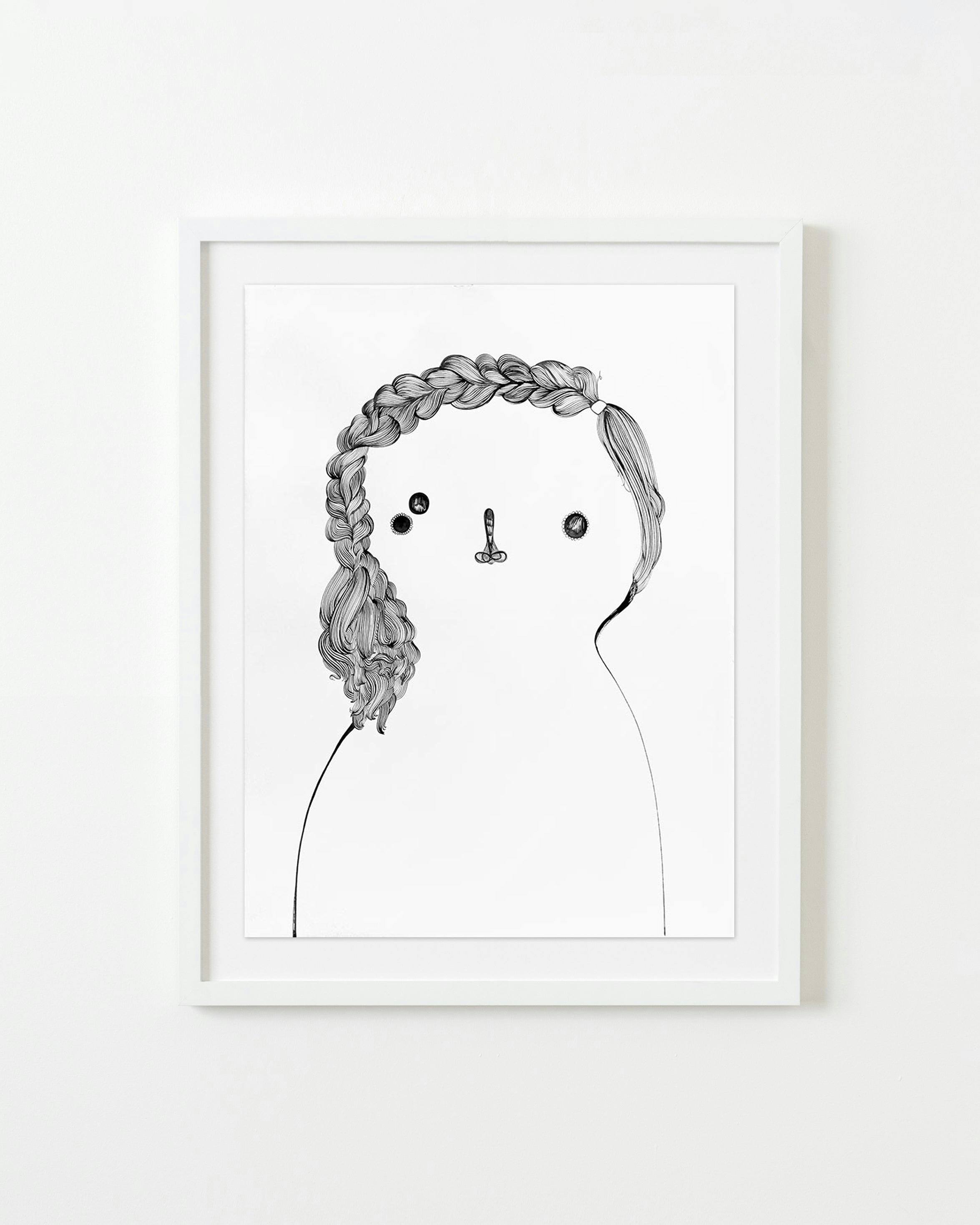 Drawing by Rebeca Raney titled "Hair Drawing #06".
