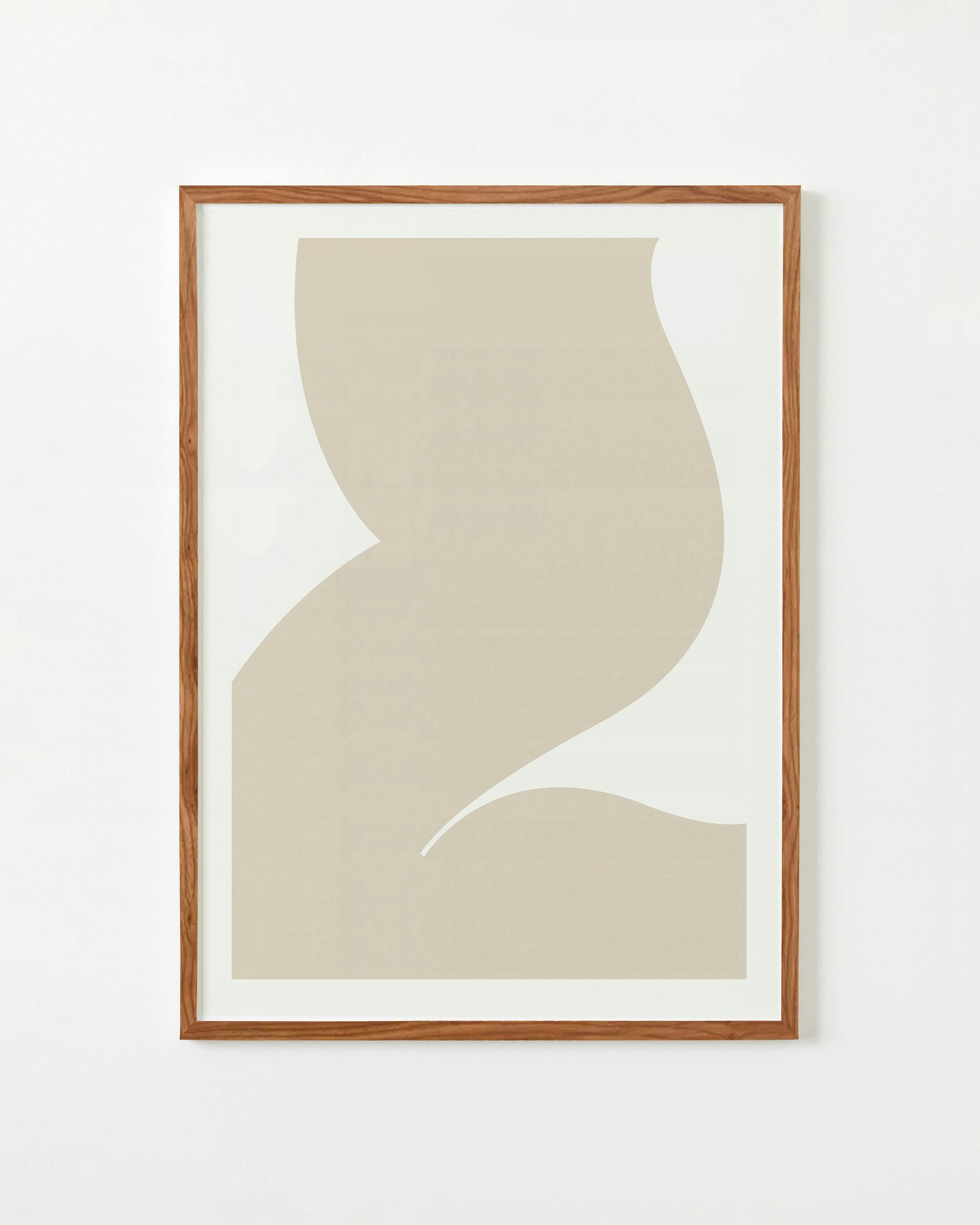 Print by Caroline Walls titled "Silhouette I (Neutral Stone)".