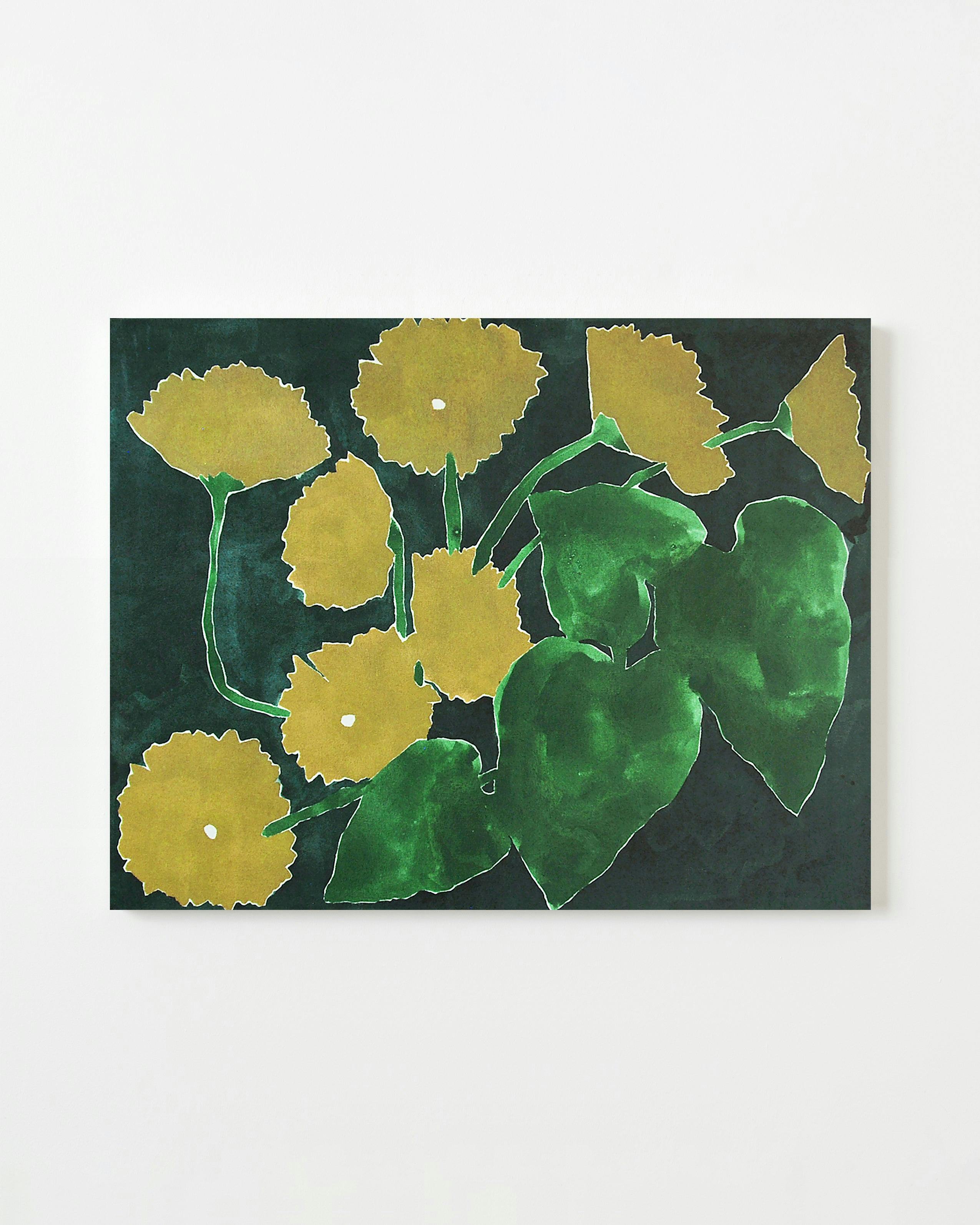 Painting by Kate Roebuck titled "Goldenrod Arrangement".