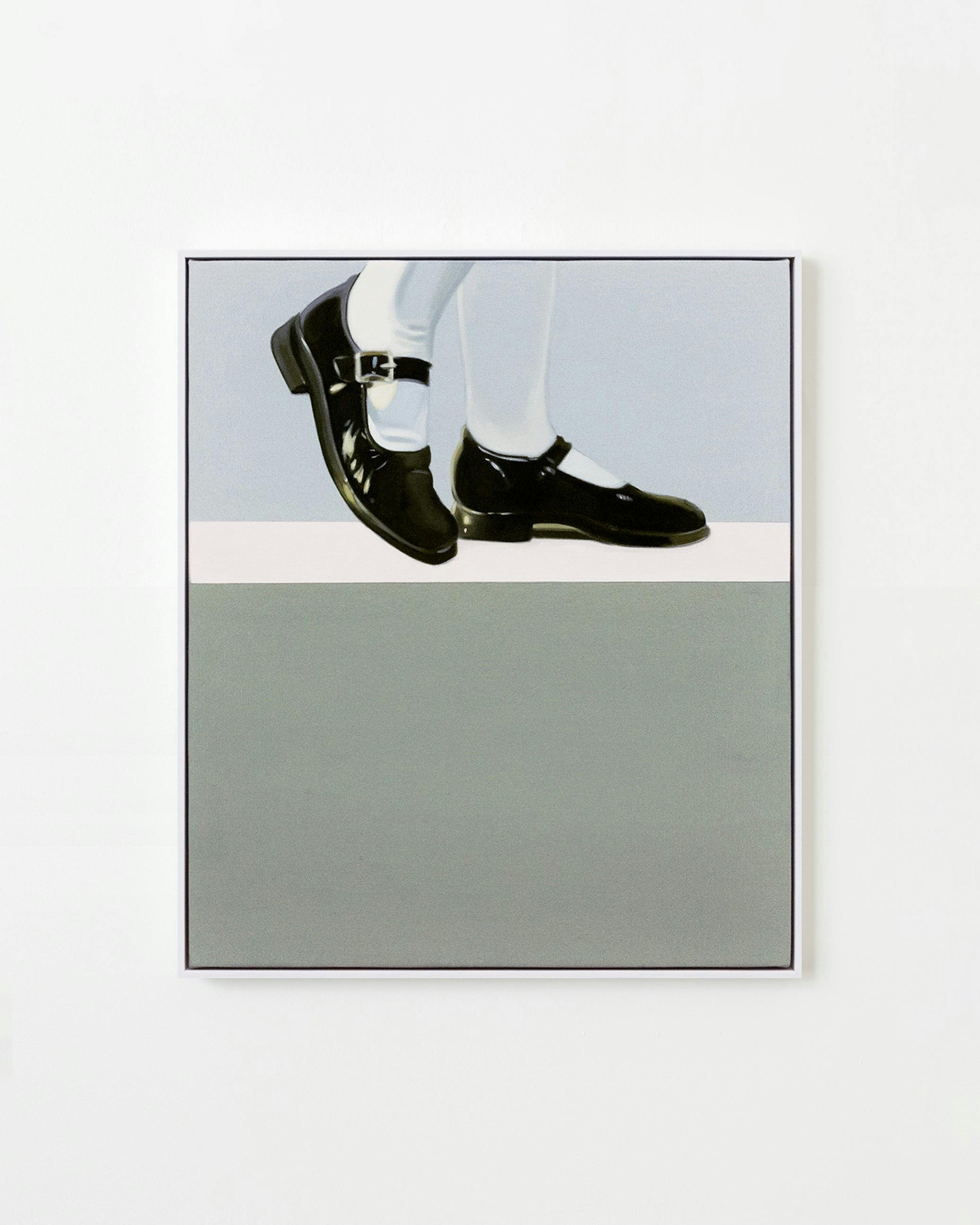 Painting by Bryce Anderson titled "C's Shoes Right".