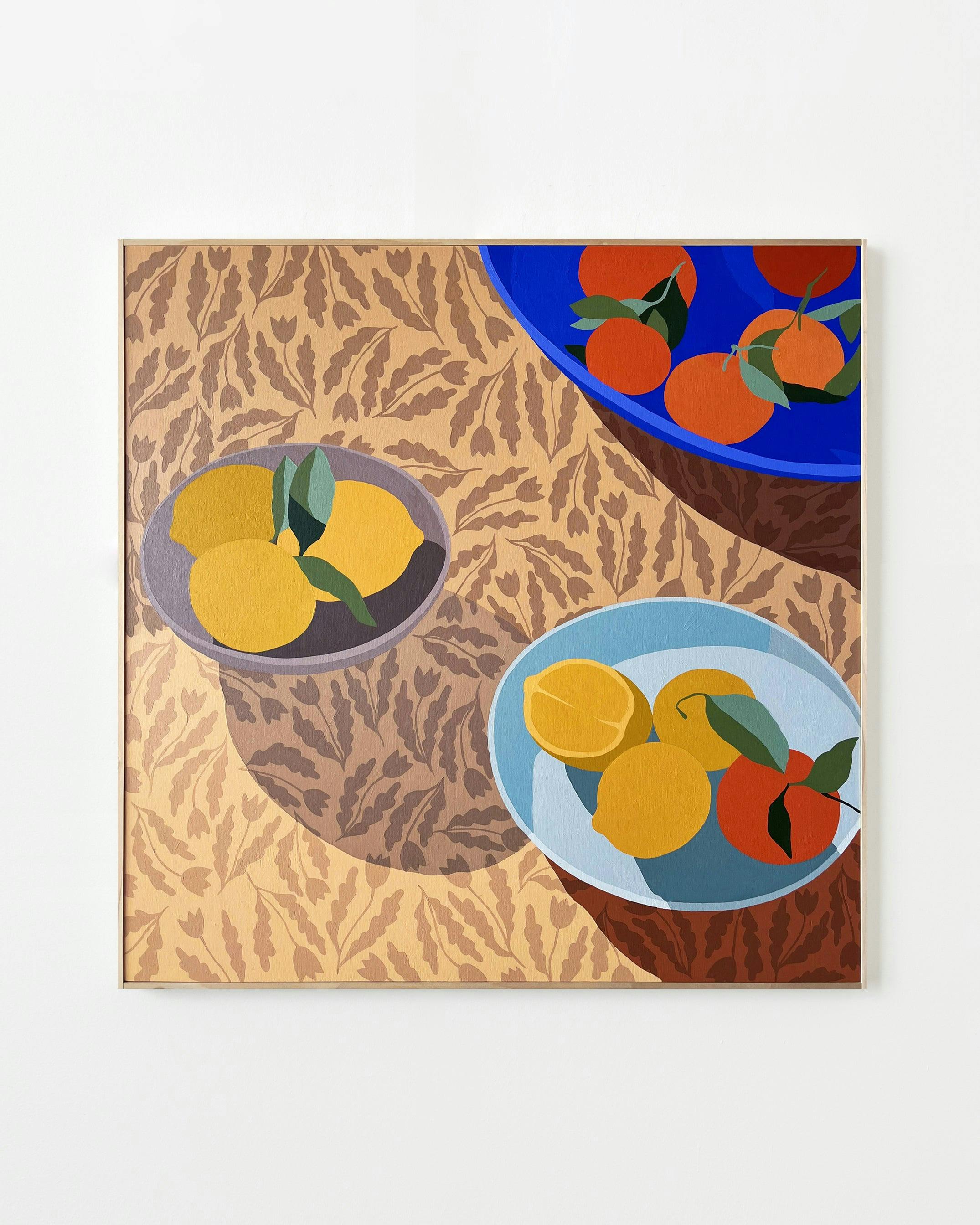 Painting by Carmen McNall titled "Citrus Table 2".