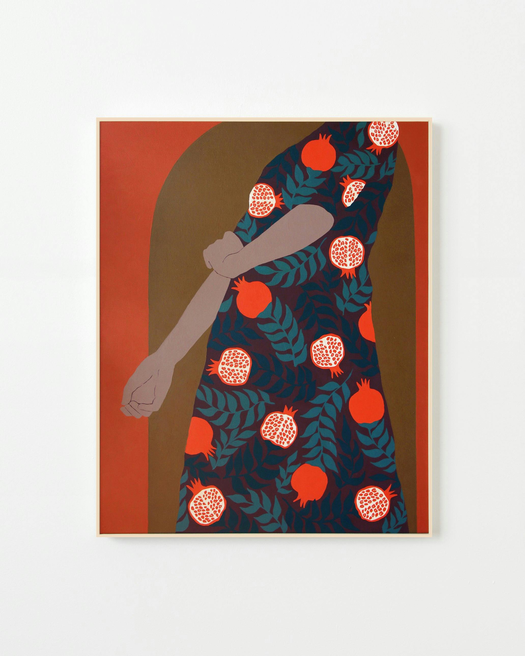 Painting by Carmen McNall titled "Pomegranates 2".