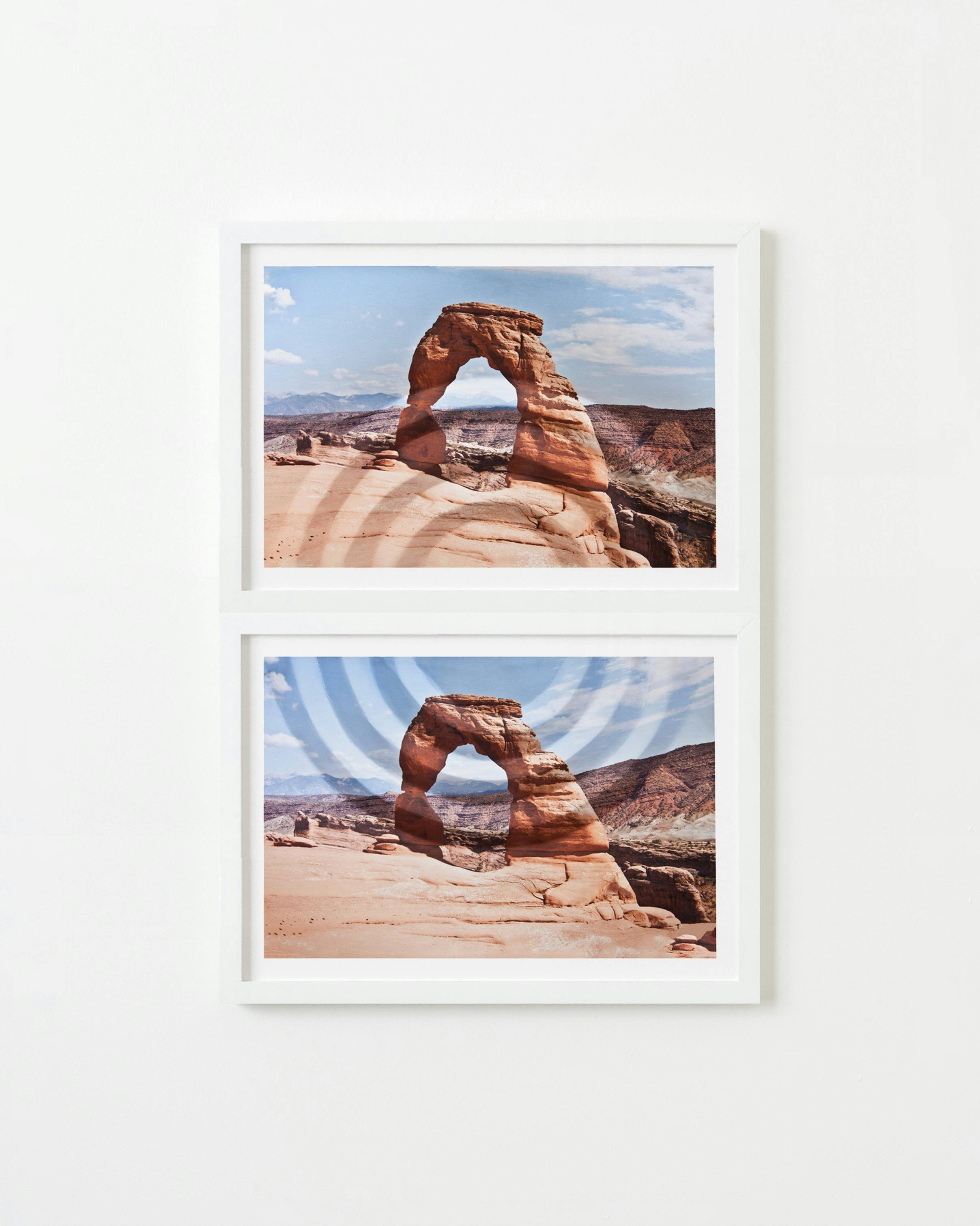 Photography by Millee Tibbs titled "Mountains + Valleys (Arches, Diptych)".