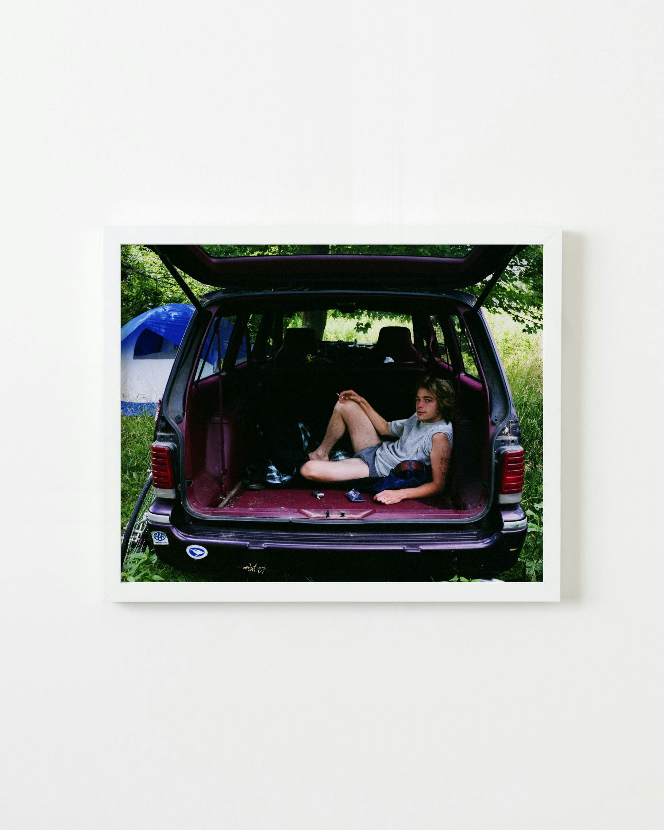 Photography by Nick Meyer titled "Joe in the Van".