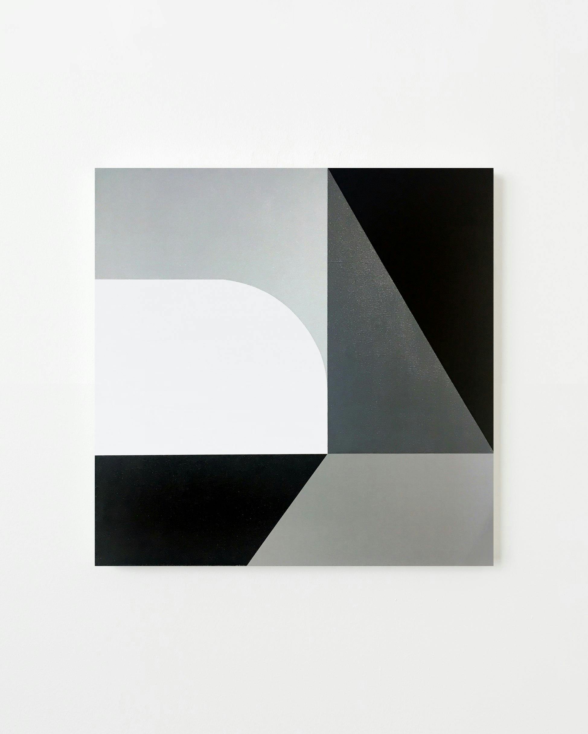 Painting by Chad Kouri titled "A Sliding Scale from Black to White (Five Values) #1".