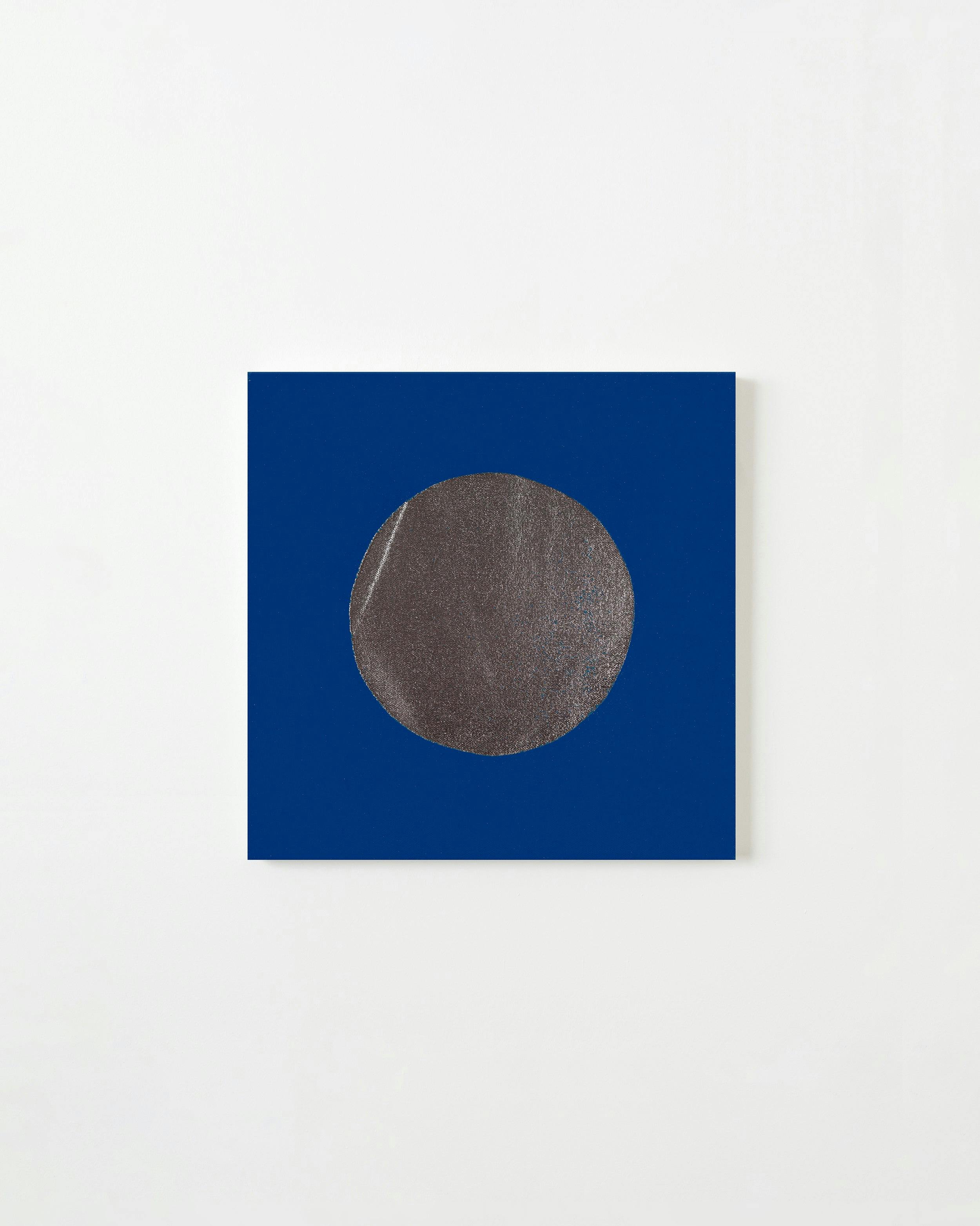 Painting by Chad Kouri titled "Reflection Pool Blue (1x1)".