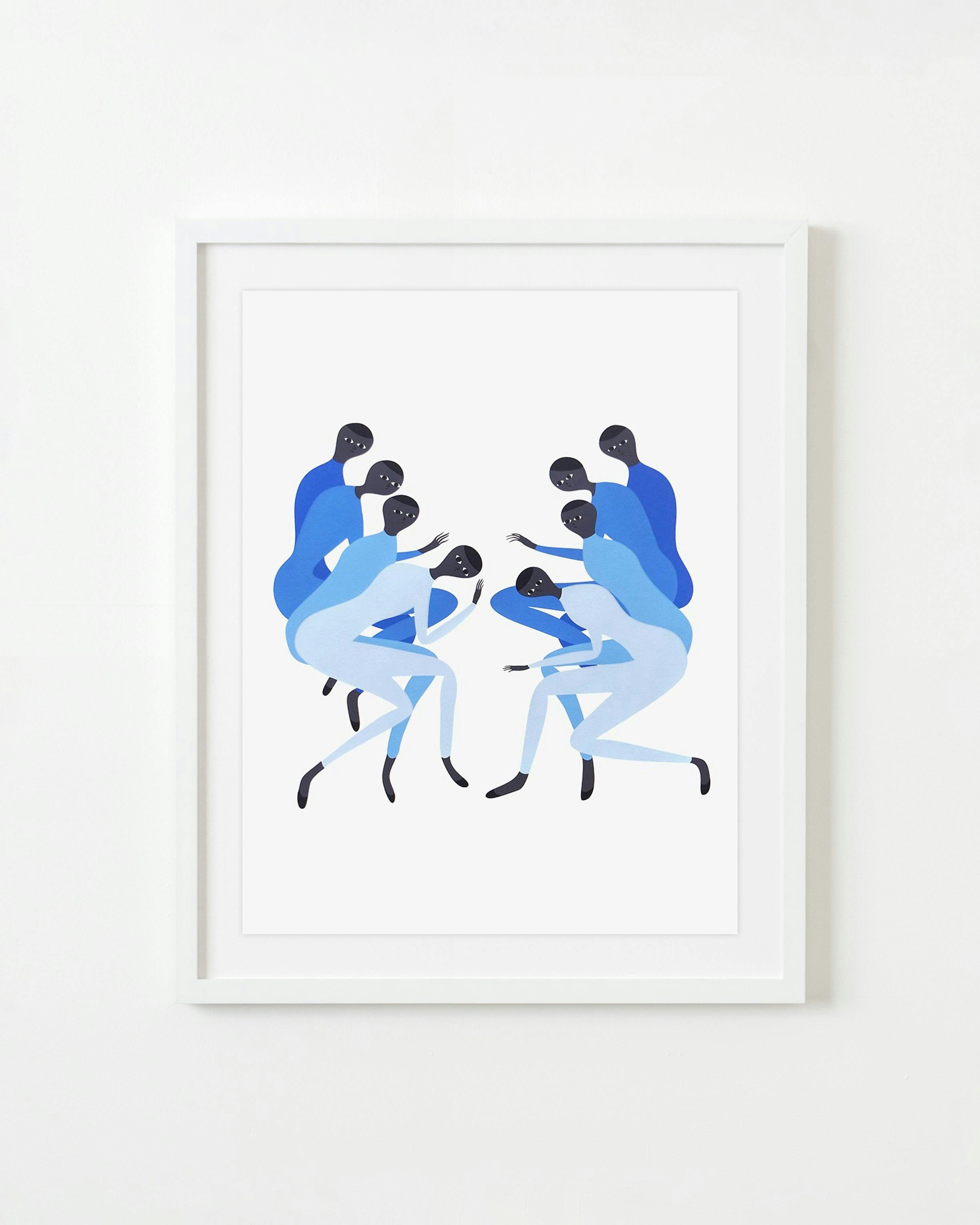 Print by Santiago Ascui titled "Blue Fall".