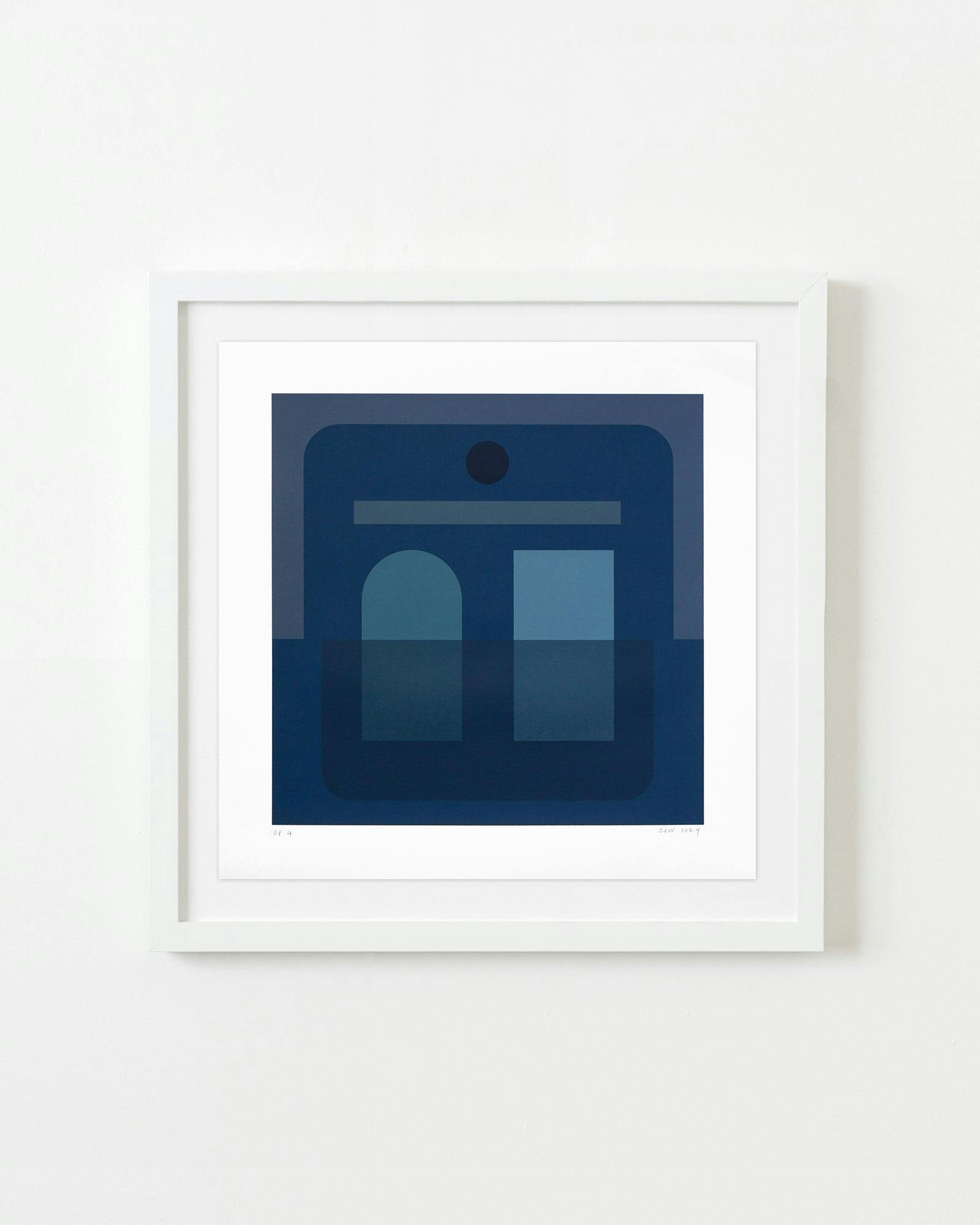 Print by Carla Weeks titled "Vocab Color Study in Blue".