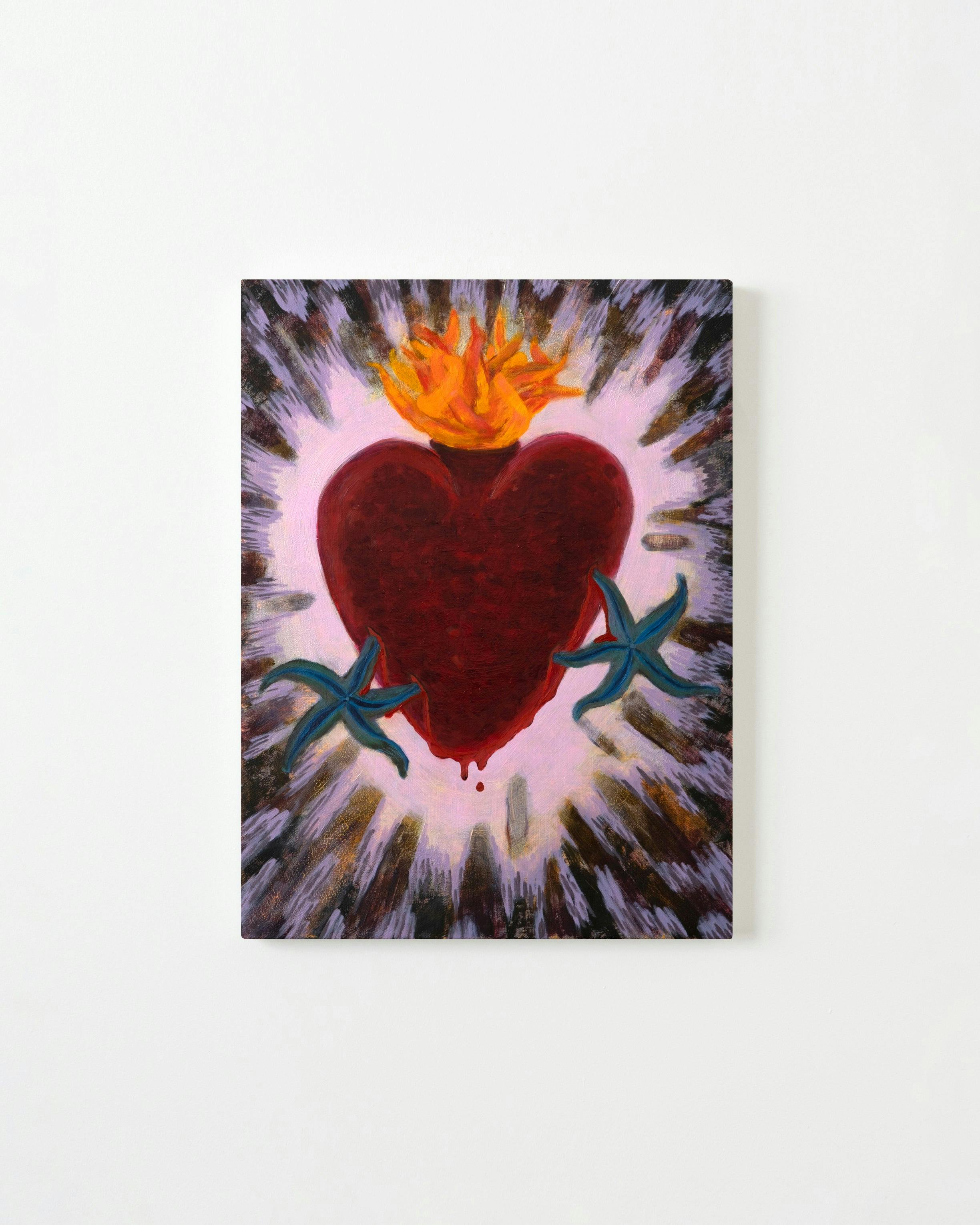 Painting by Agnes Walden titled "Starfish Sacred Heart".