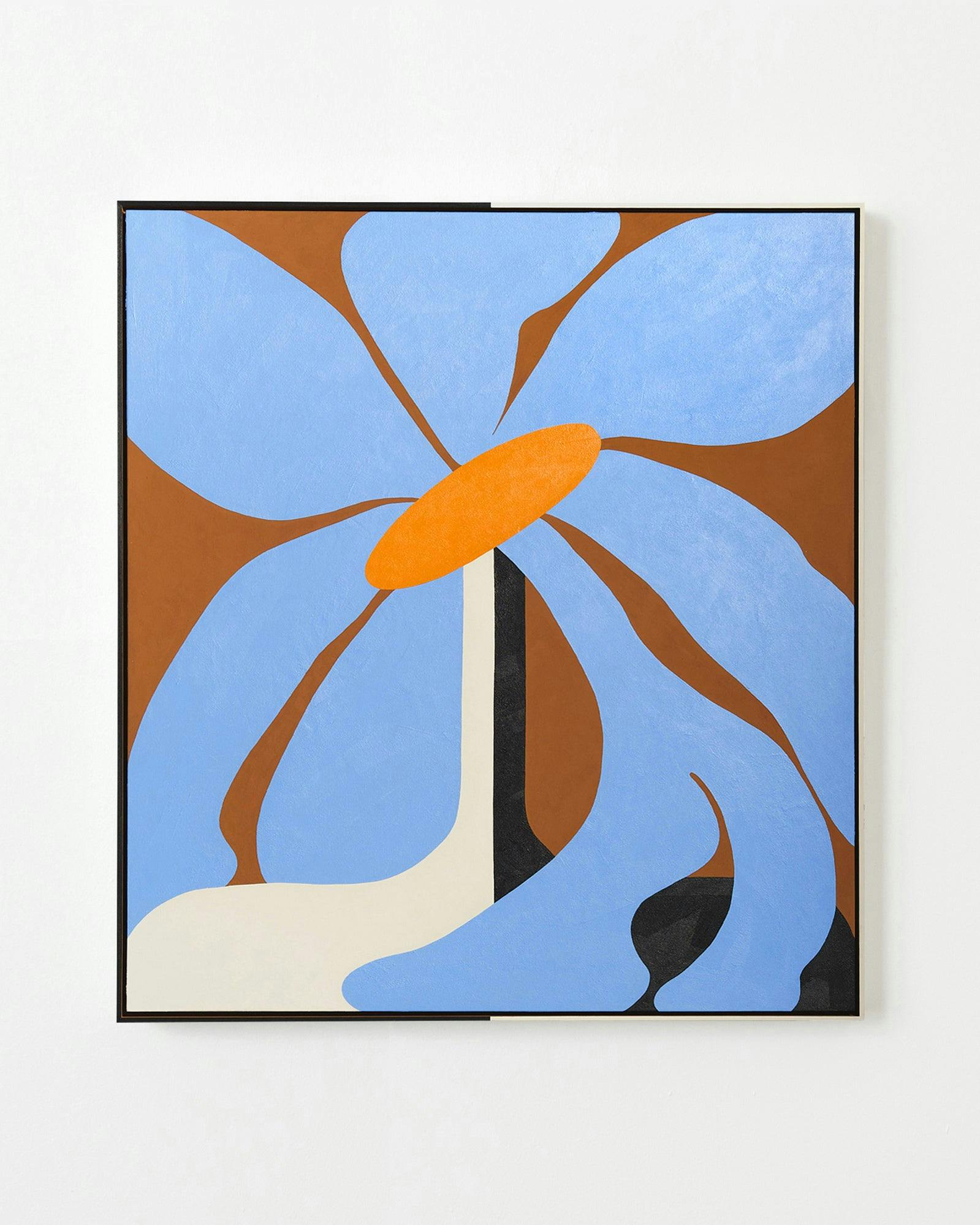 Evi O. - The Coveted Blue Flower in the Desert - Painting