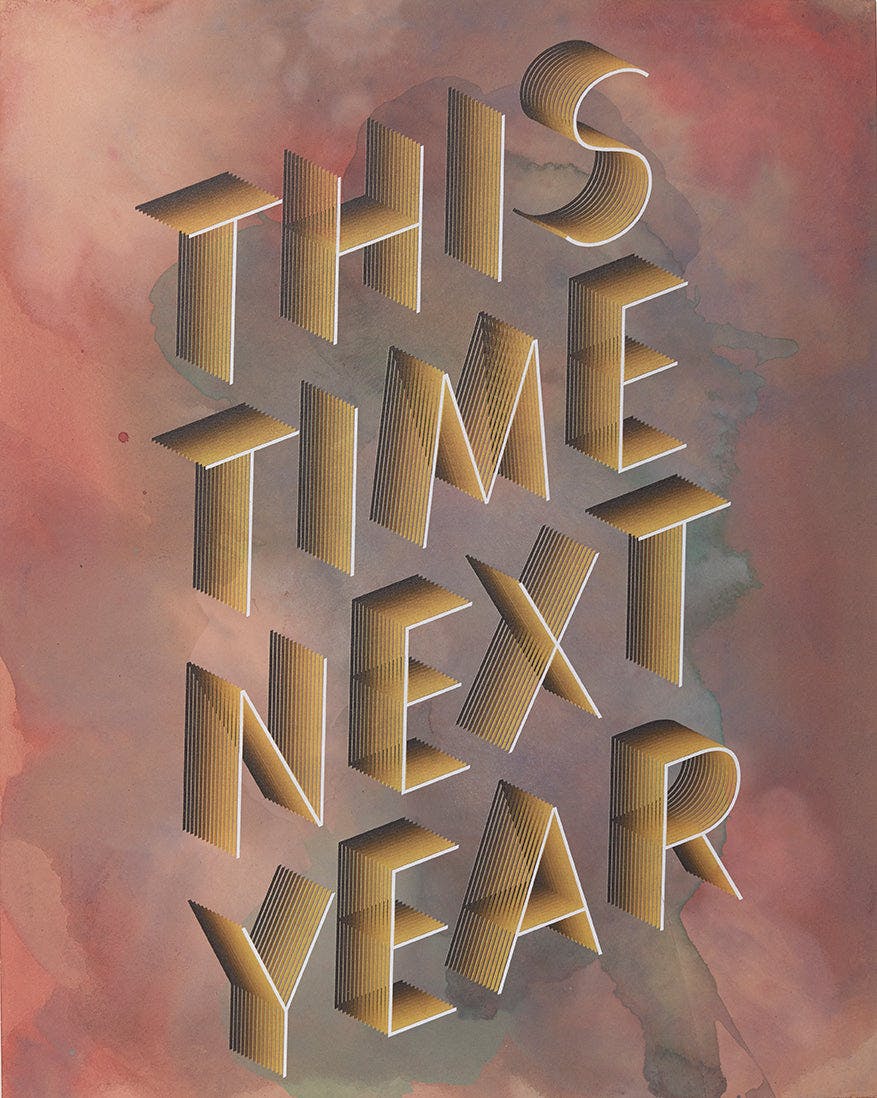 Painting by Ben Skinner titled "This Time Next Year".