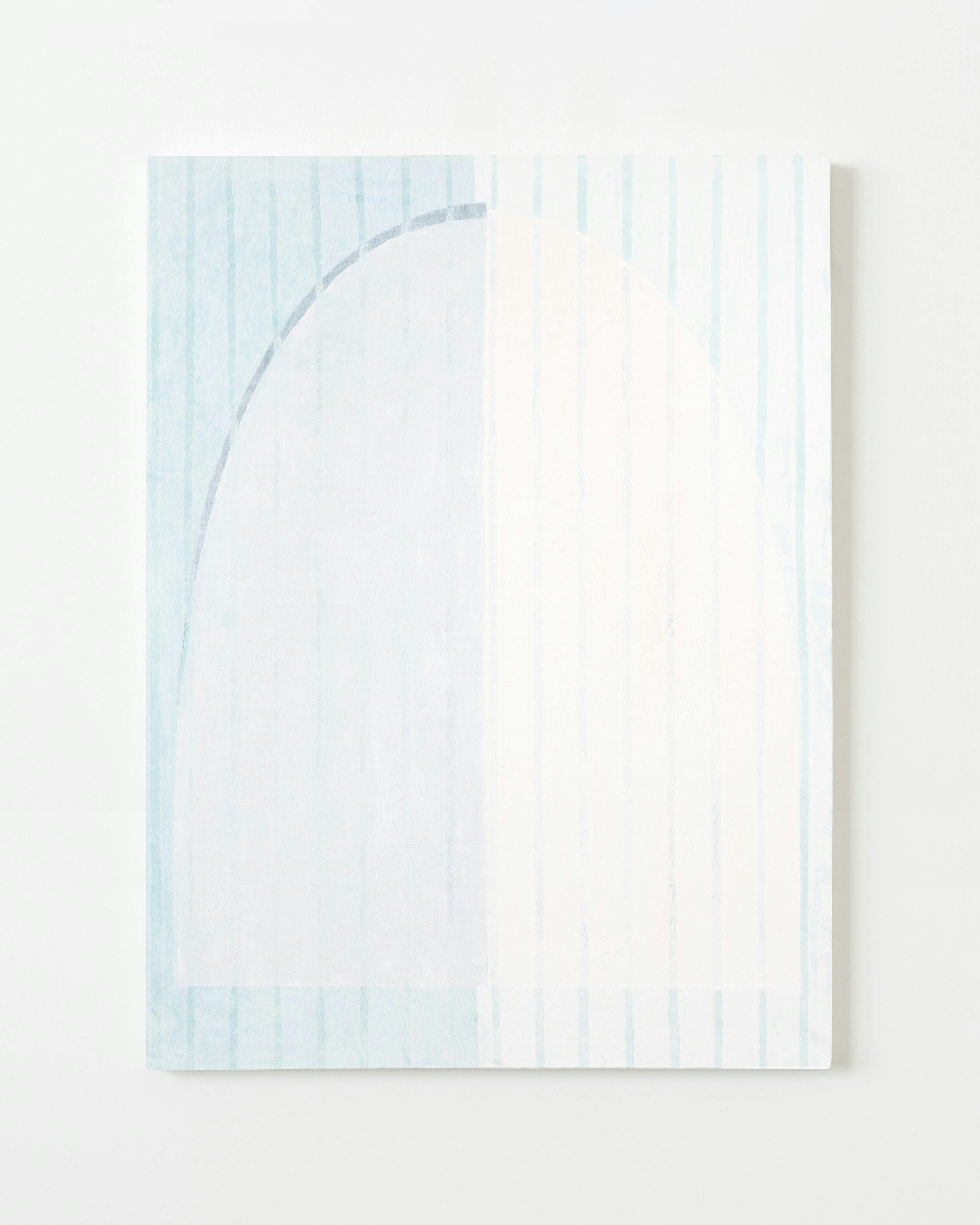 Painting by Aschely Vaughan Cone titled "Double White, Striped Arch Doublet".