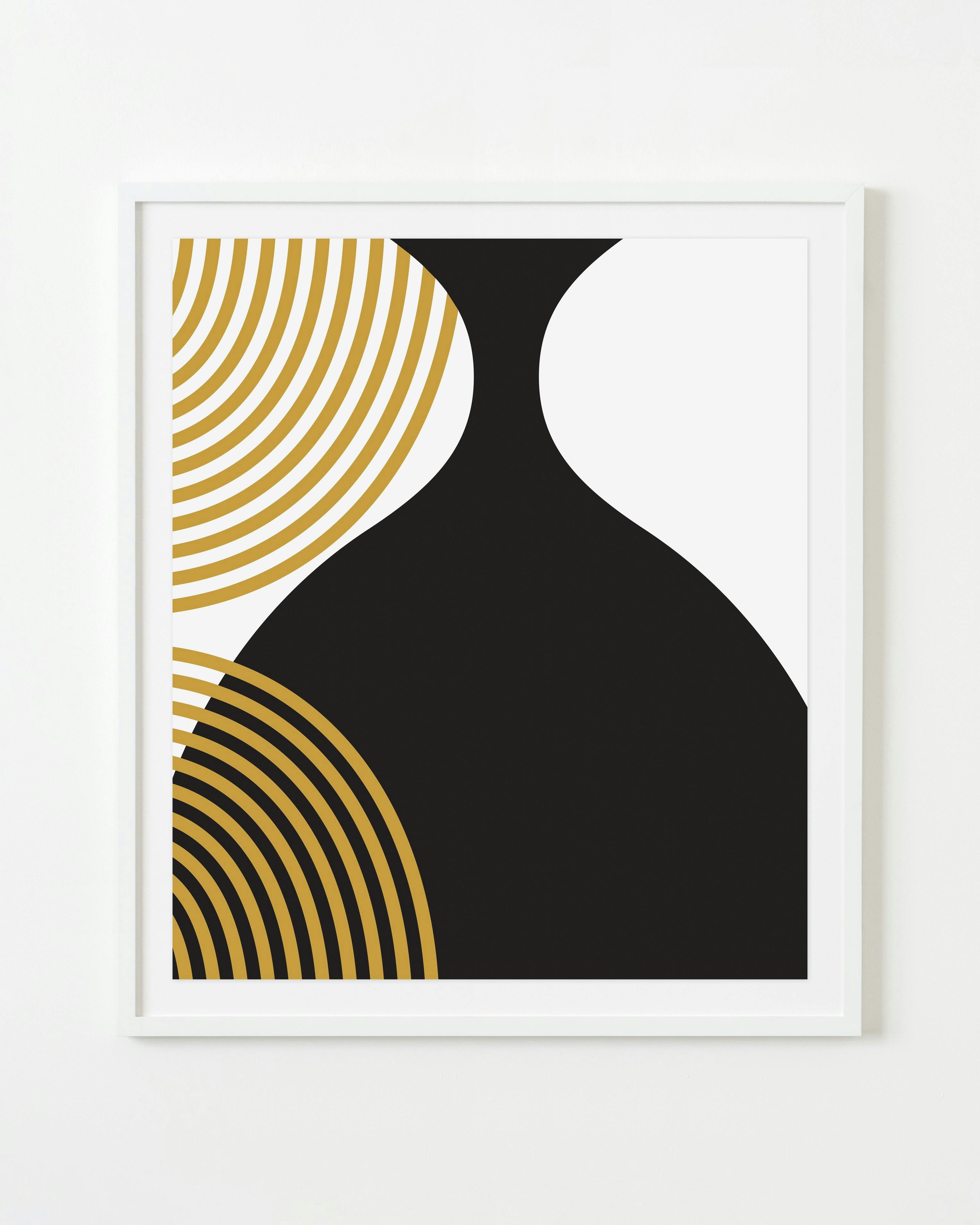 Lisa Hunt - Cross Sections: Untitled 7 (black and gold) - Print