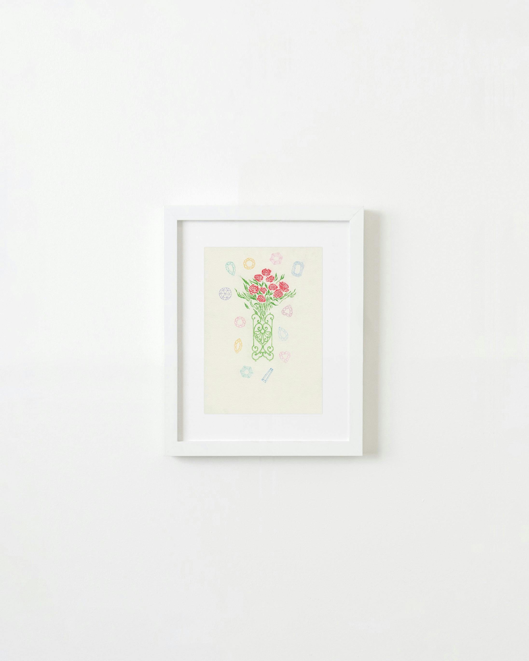 Drawing by Giulia Palombino titled "Grateful bouquet".