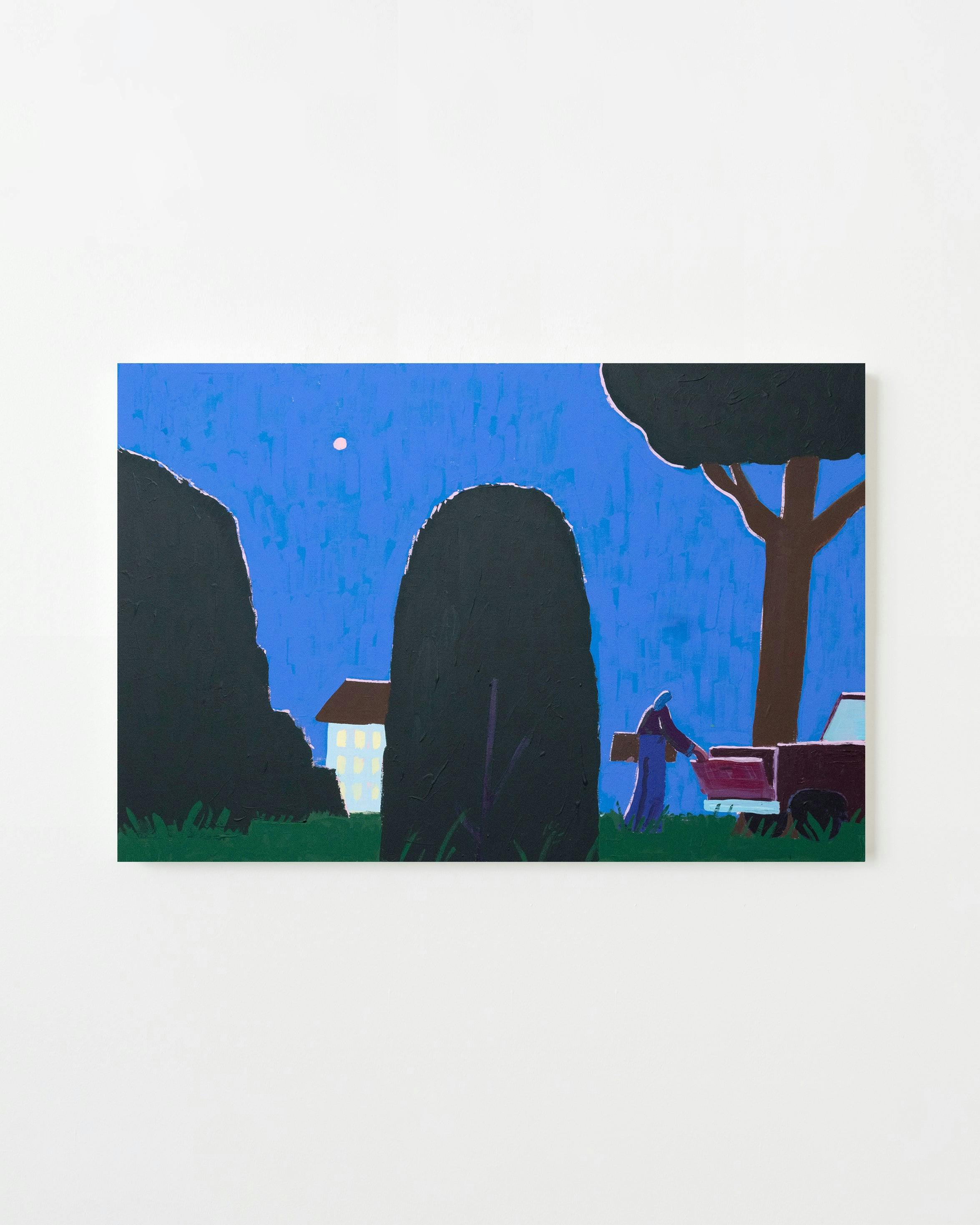 Painting by Jackson Joyce titled "Night at the Ellerbe Artist Colony".