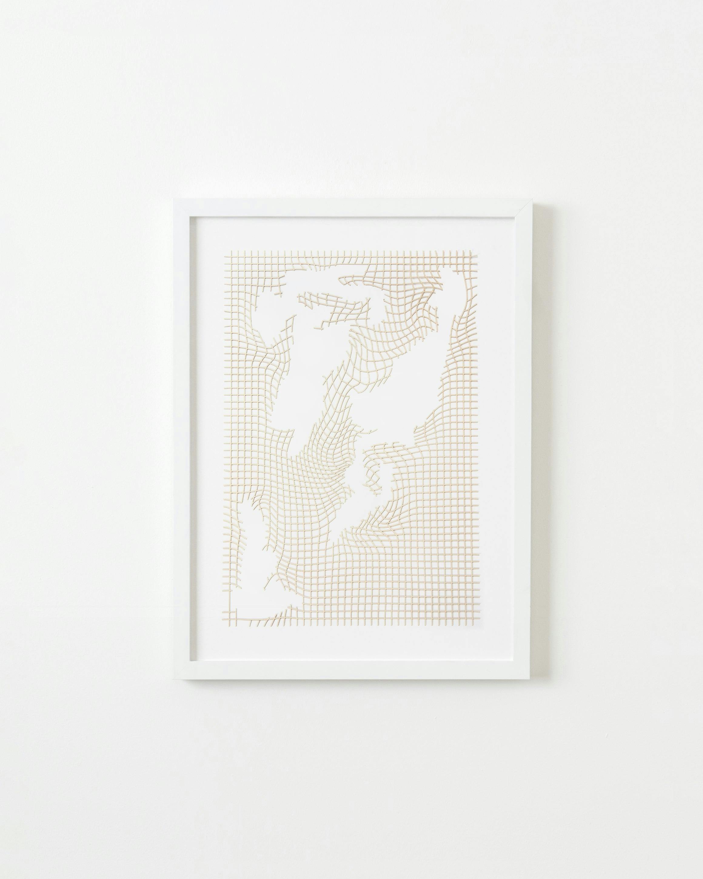 Print by Inka Bell titled "NET 7 (antique white)".