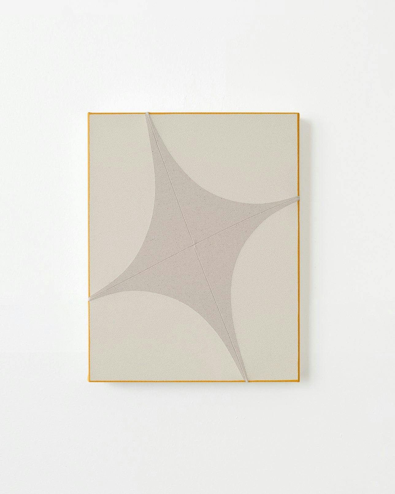 Painting by Hyun Jung Ahn titled "Petit Shining Compass_Yellow Edge".