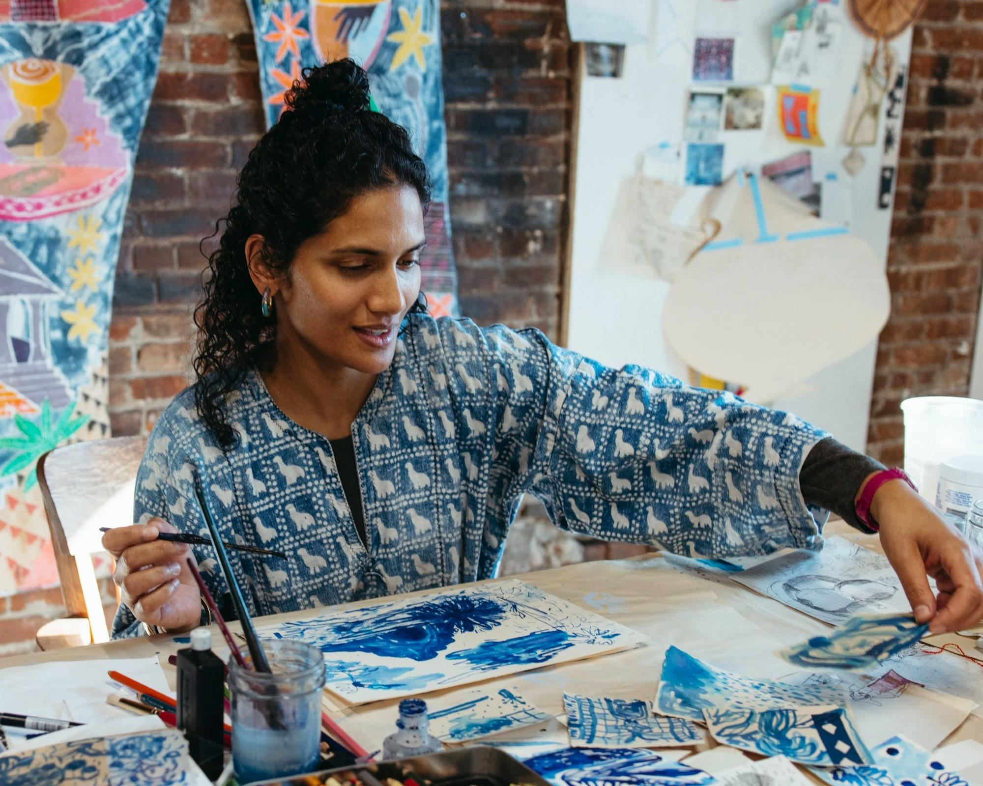 Padma Rajendran in her studio. 