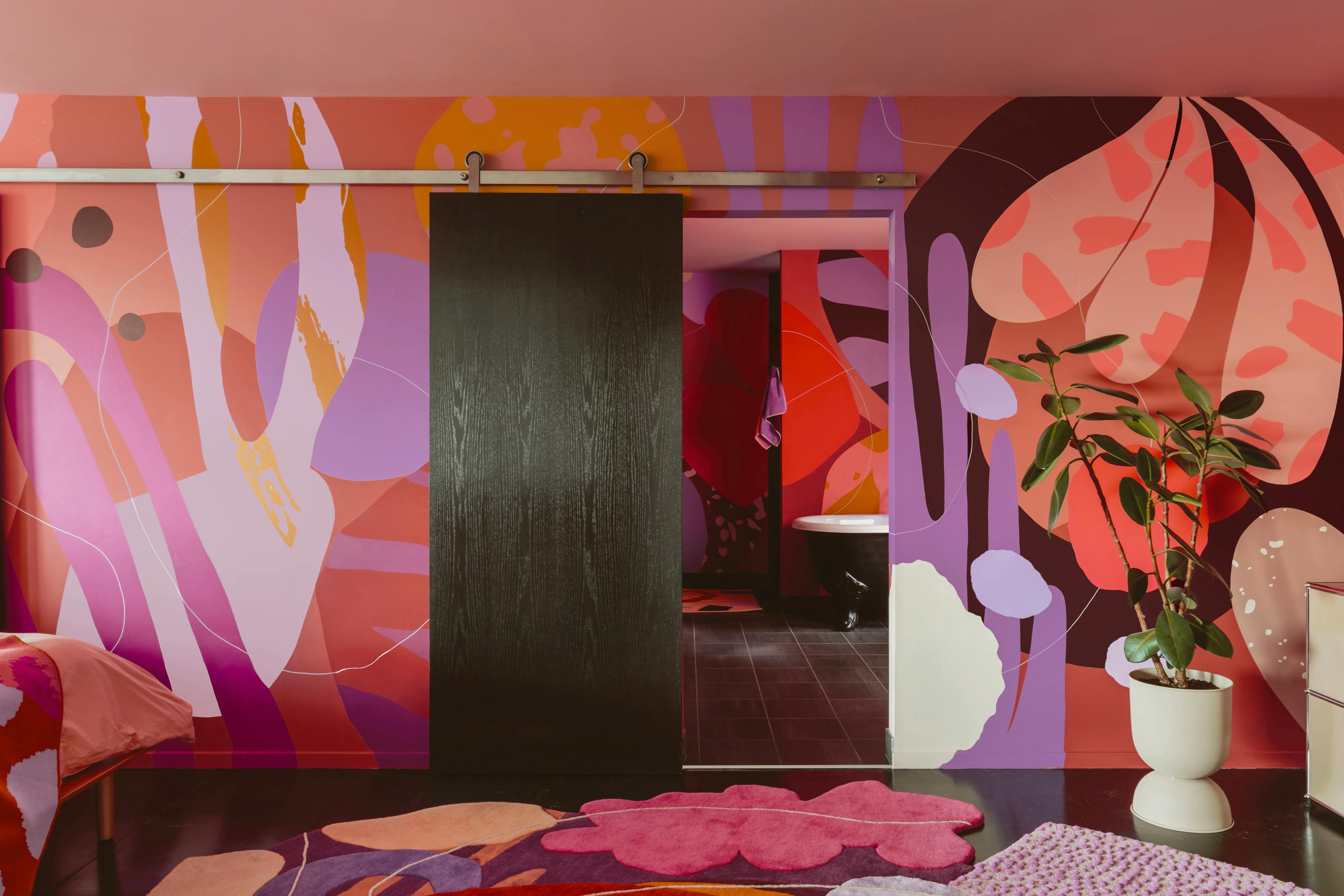 A mural by Alex Proba in her bedroom. 