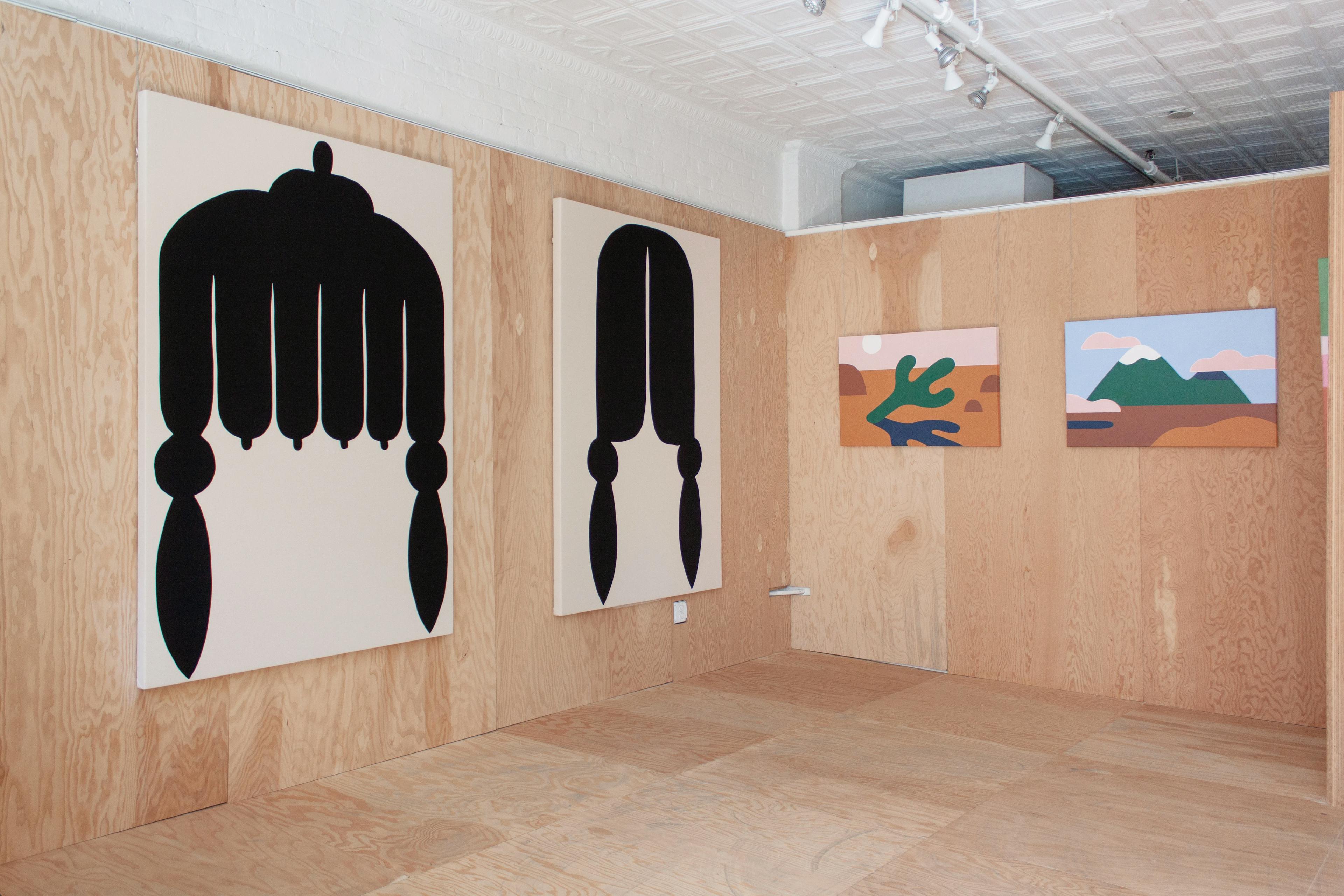 Artwork installed as part of Shapeshifter, one of Uprise Art's Exhibitions in New York, NY.