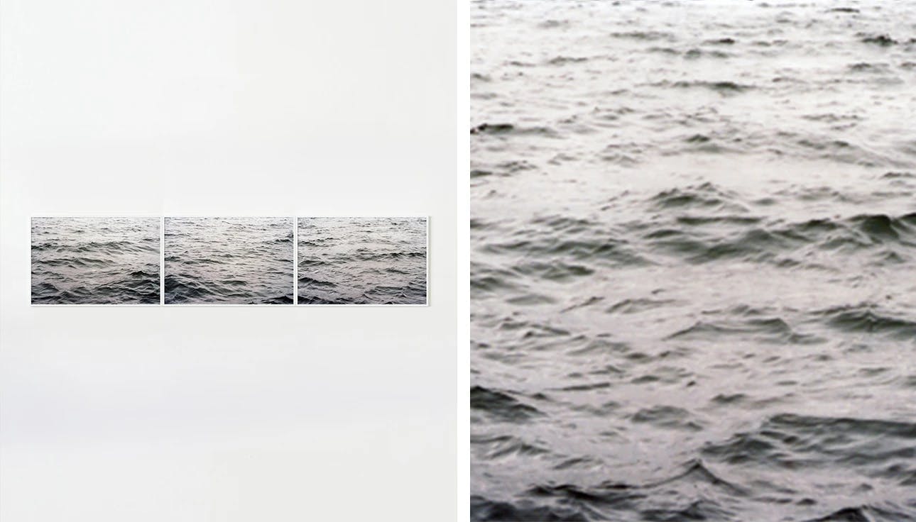 Photograph triptych of the ocean by artist Ryan James MacFarland, as part of our 25 one-of-a-kind anniversary gifts.