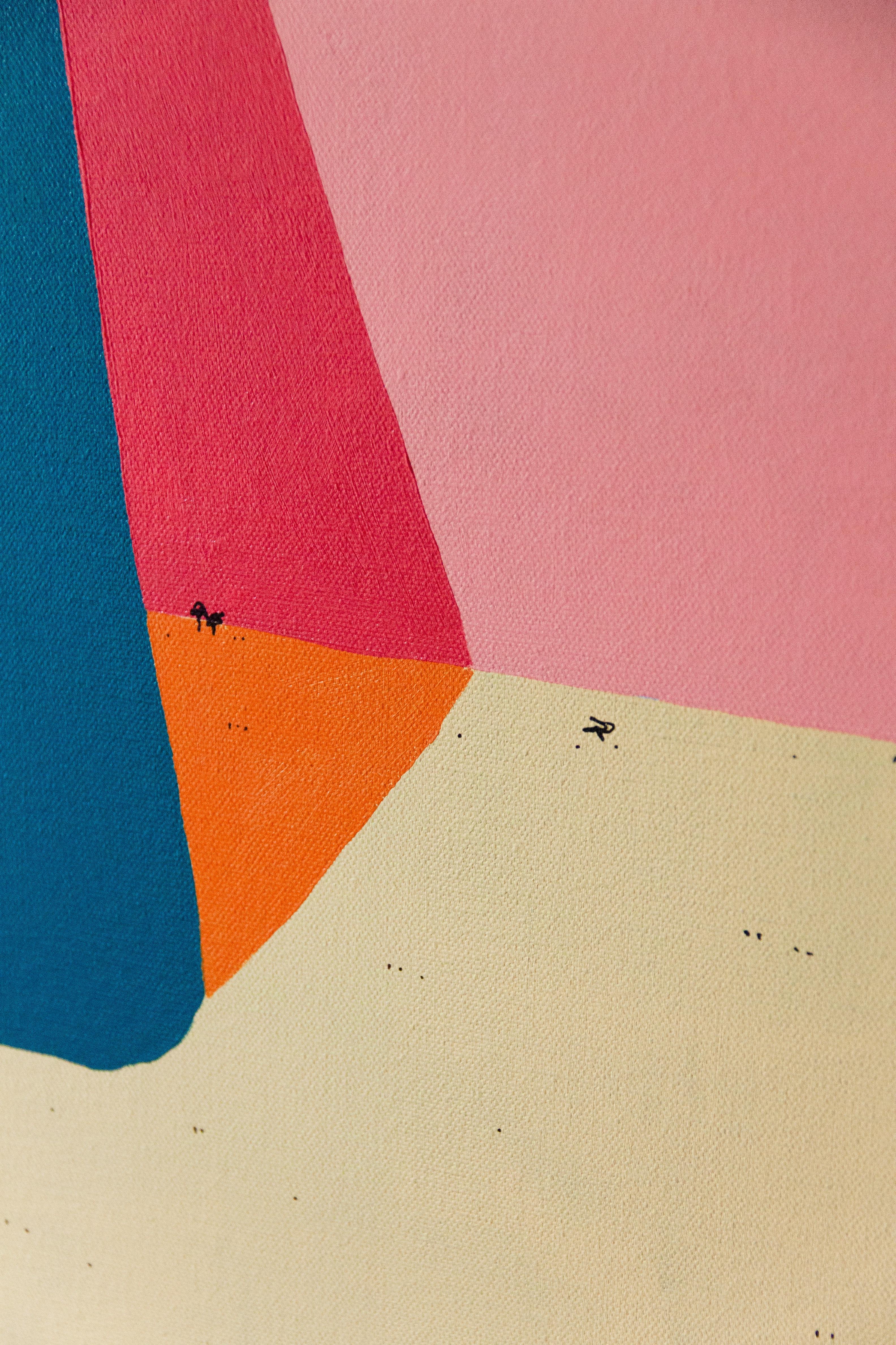 Detail of an abstract landscape painting by David Esquivel for exhibition Universe, Understood.